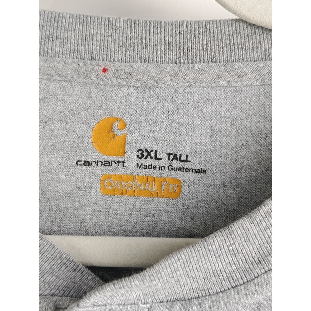 Carhartt Men's K84 Short Sleeve Henley T-Shirt - Grey (3XL) - Picture 6 of 12